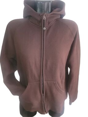 Shambhala Chocolate Brown Full-Zip Activewear Hoodie